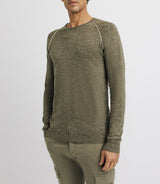 Khaki round neck sweater