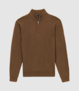 Pull col demi zip camel - IZAC