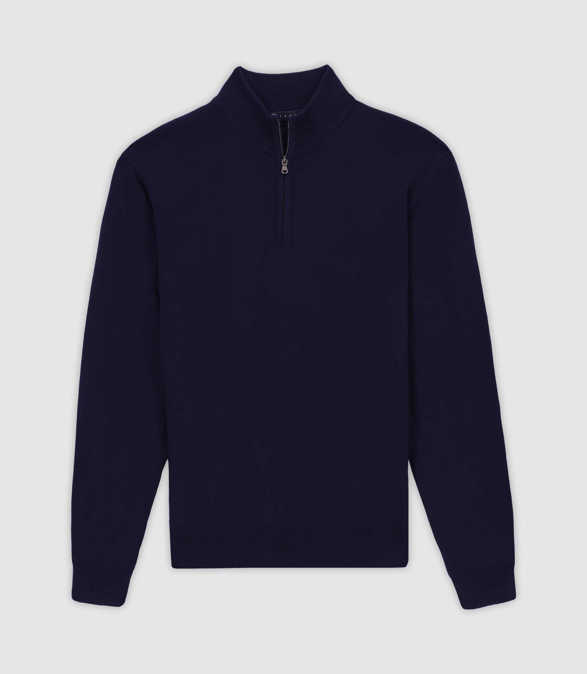 Half zip seam sweater