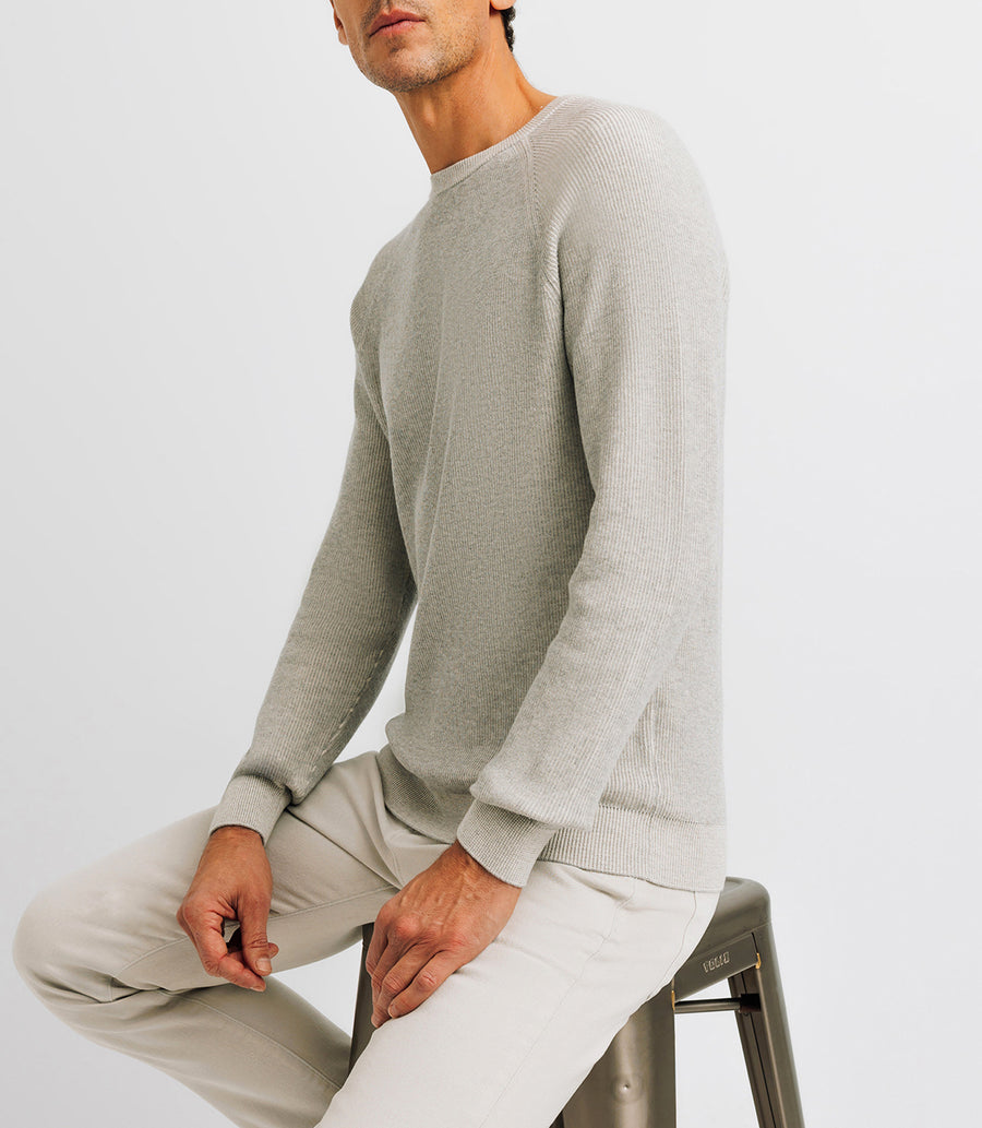 Gray round neck sweater