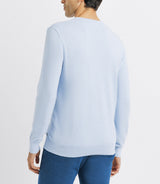 Pull col rond double fil ciel