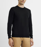 Pull col rond double fil noir - IZAC