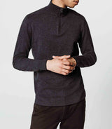 Pull col zippé anthracite