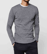 Pull motif all over gris - IZAC