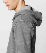 Grey hooded zipped vest