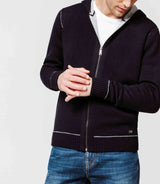 Navy hooded zipped jacket