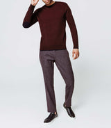 Round neck sweater burgundy