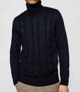 Navy turtleneck sweater