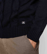 Navy turtleneck sweater