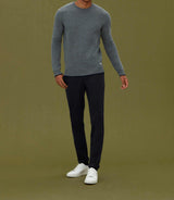 Lison" round neck sweater with grey pattern