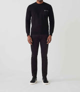 Black round neck sweater "Sergeant