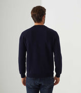 Navy round neck sweater "Solaire