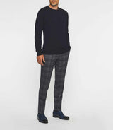 Navy wool round neck sweater BALDO