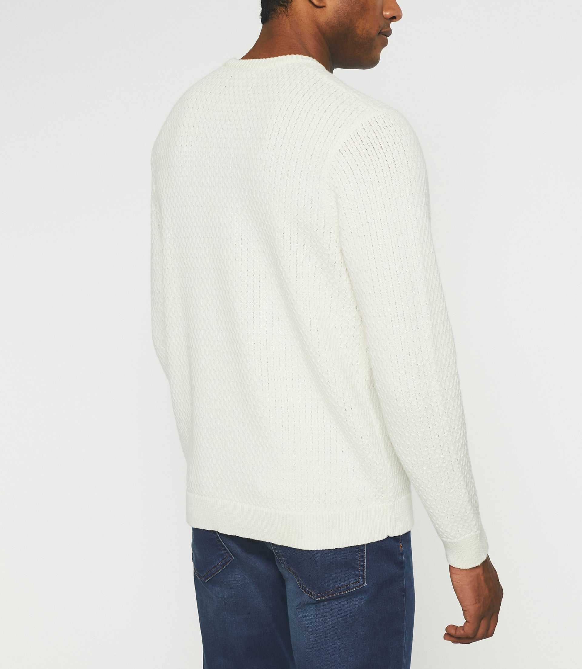 Round neck sweater ecru BASILIO