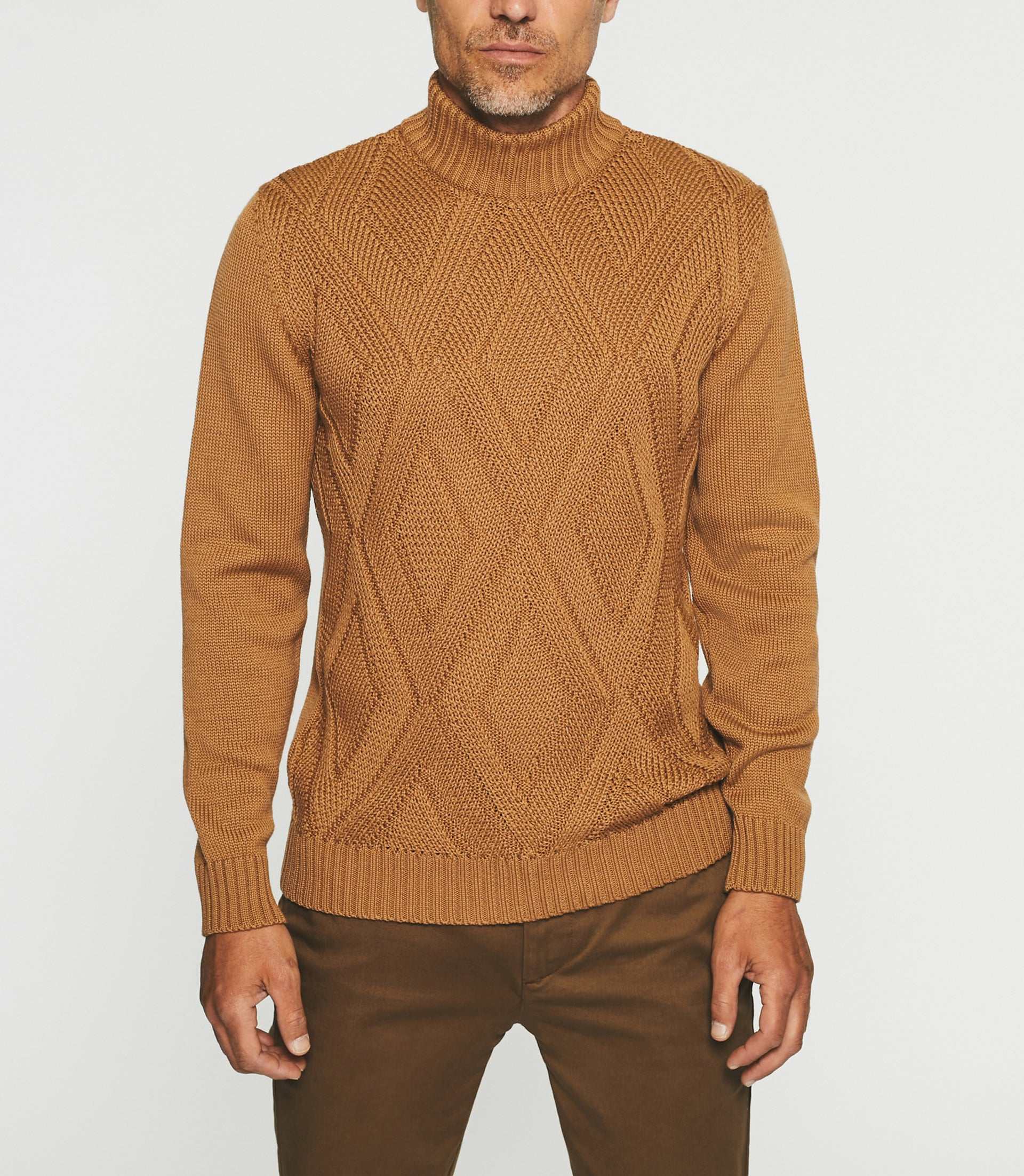 Camel high neck sweater BELLINO