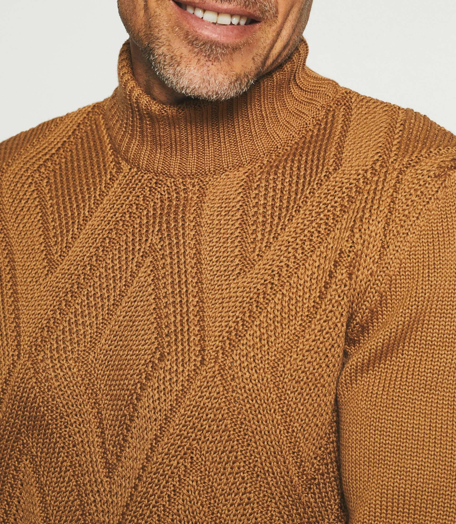 Camel high neck sweater BELLINO