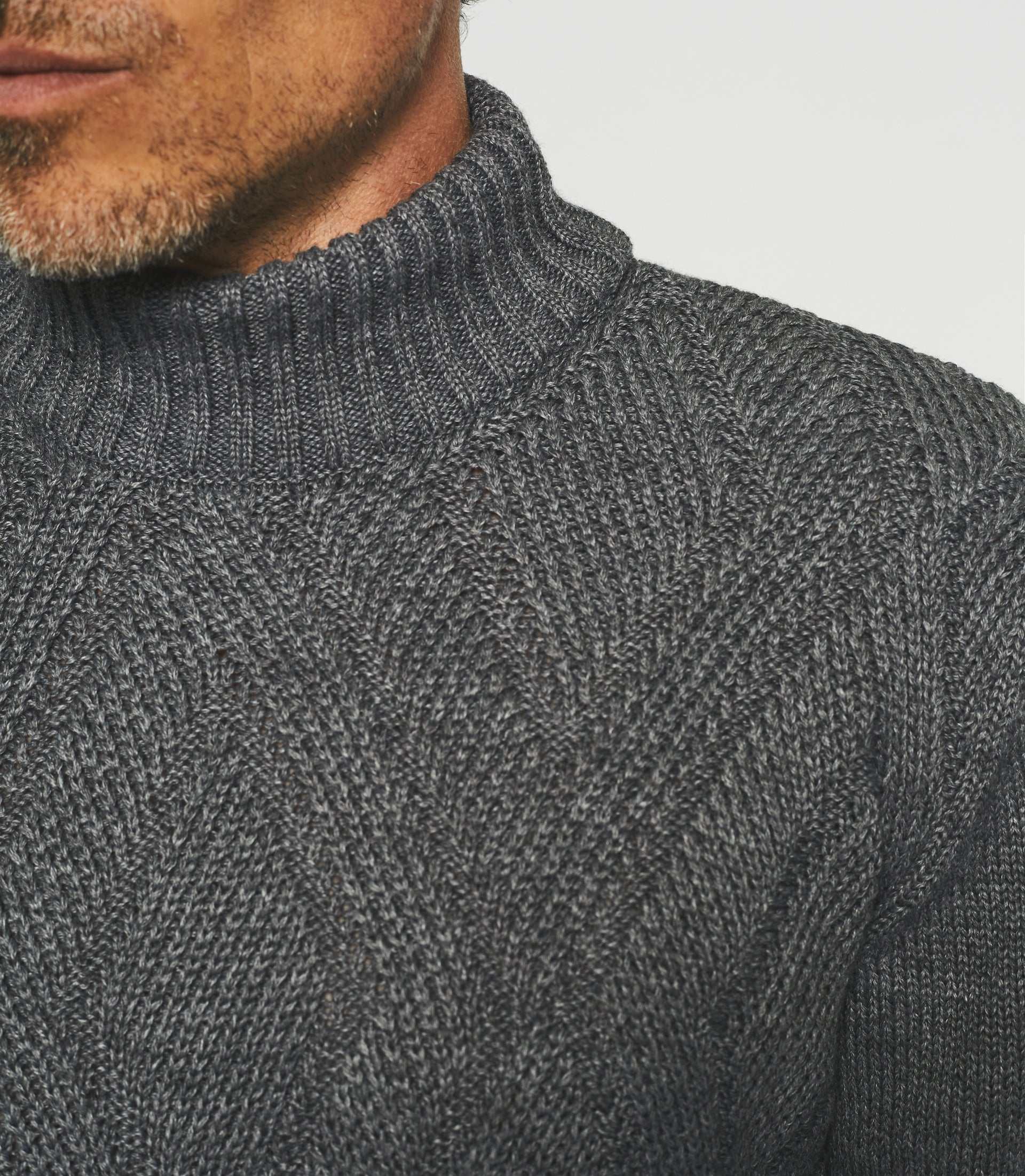 Pull col montant gris BELLINO