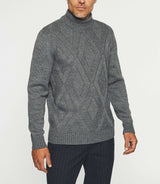 Pull col montant gris BELLINO - IZAC