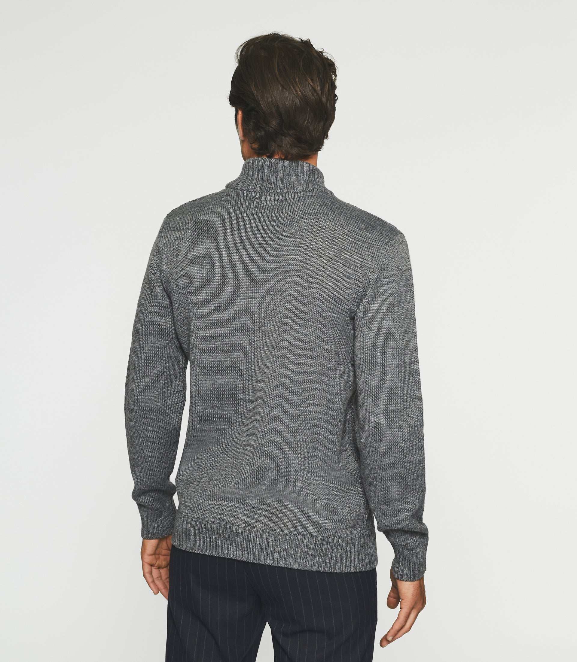 Pull col montant gris BELLINO