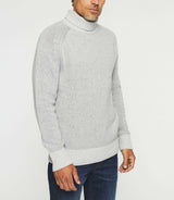 Wool turtleneck sweater grey mottled BELMO