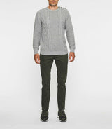 Pull col rond gris BELONI