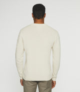 Beige wool-cashmere round neck sweater BENITO