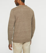 Pull col rond laine - cachemire marron BENITO - IZAC