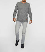 BERTOLDO grey wool-cashmere round neck sweater