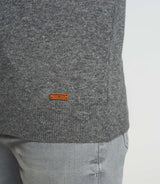 BERTOLDO grey wool-cashmere round neck sweater