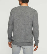 BERTOLDO grey wool-cashmere round neck sweater