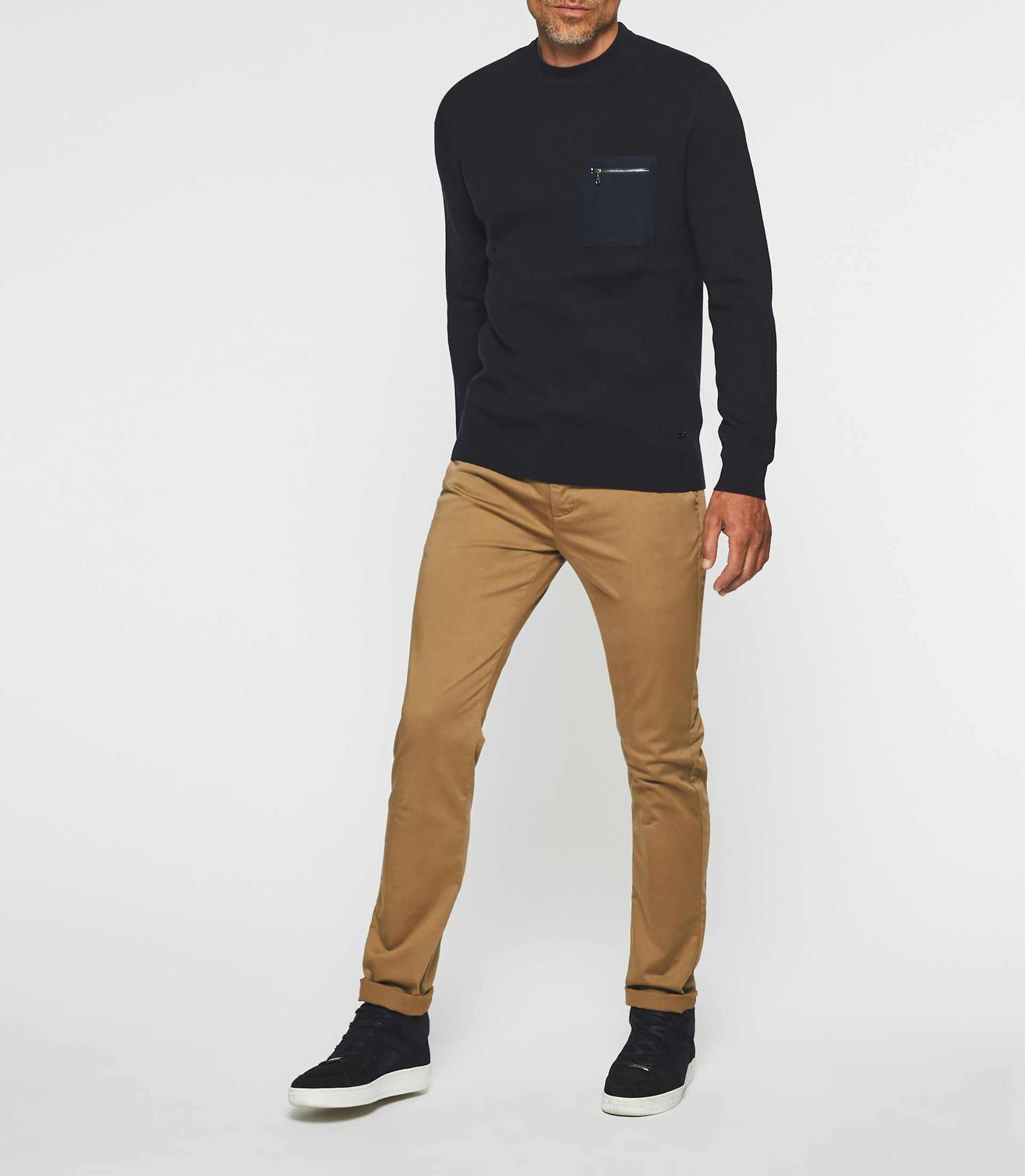 Round neck sweater navy BRAD