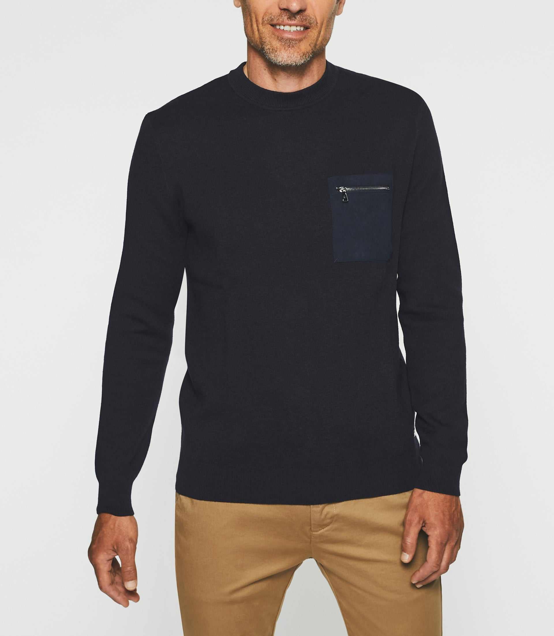 Round neck sweater navy BRAD