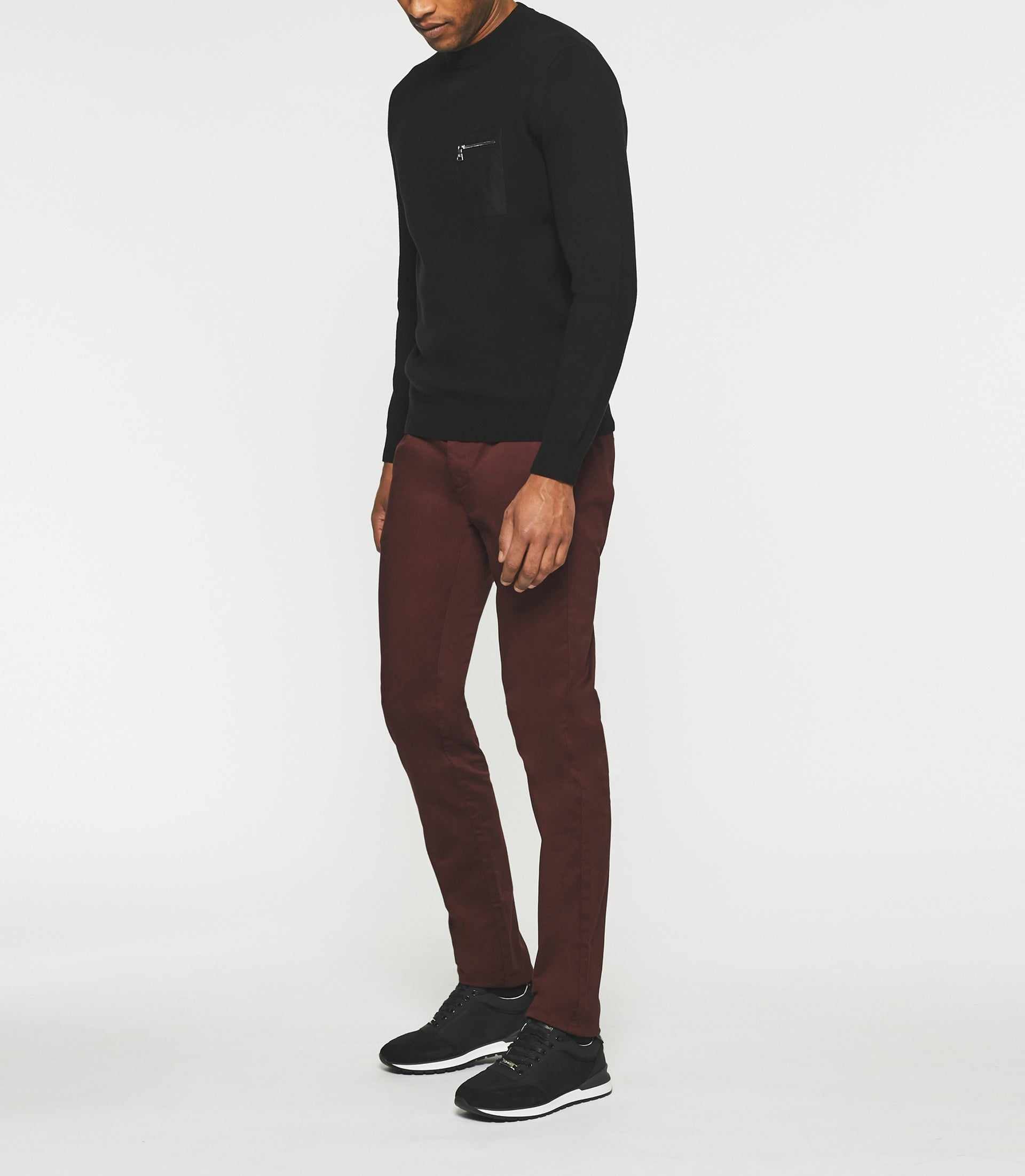 Black round neck sweater BRAD