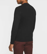 Pull col rond noir BRAD - IZAC