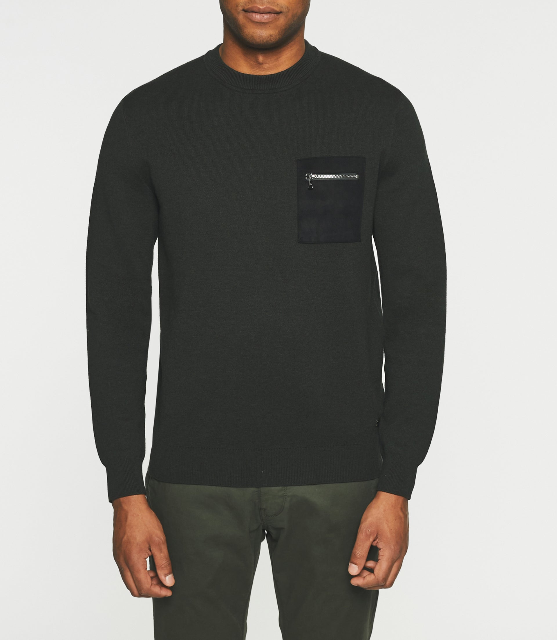 Green round neck sweater BRAD