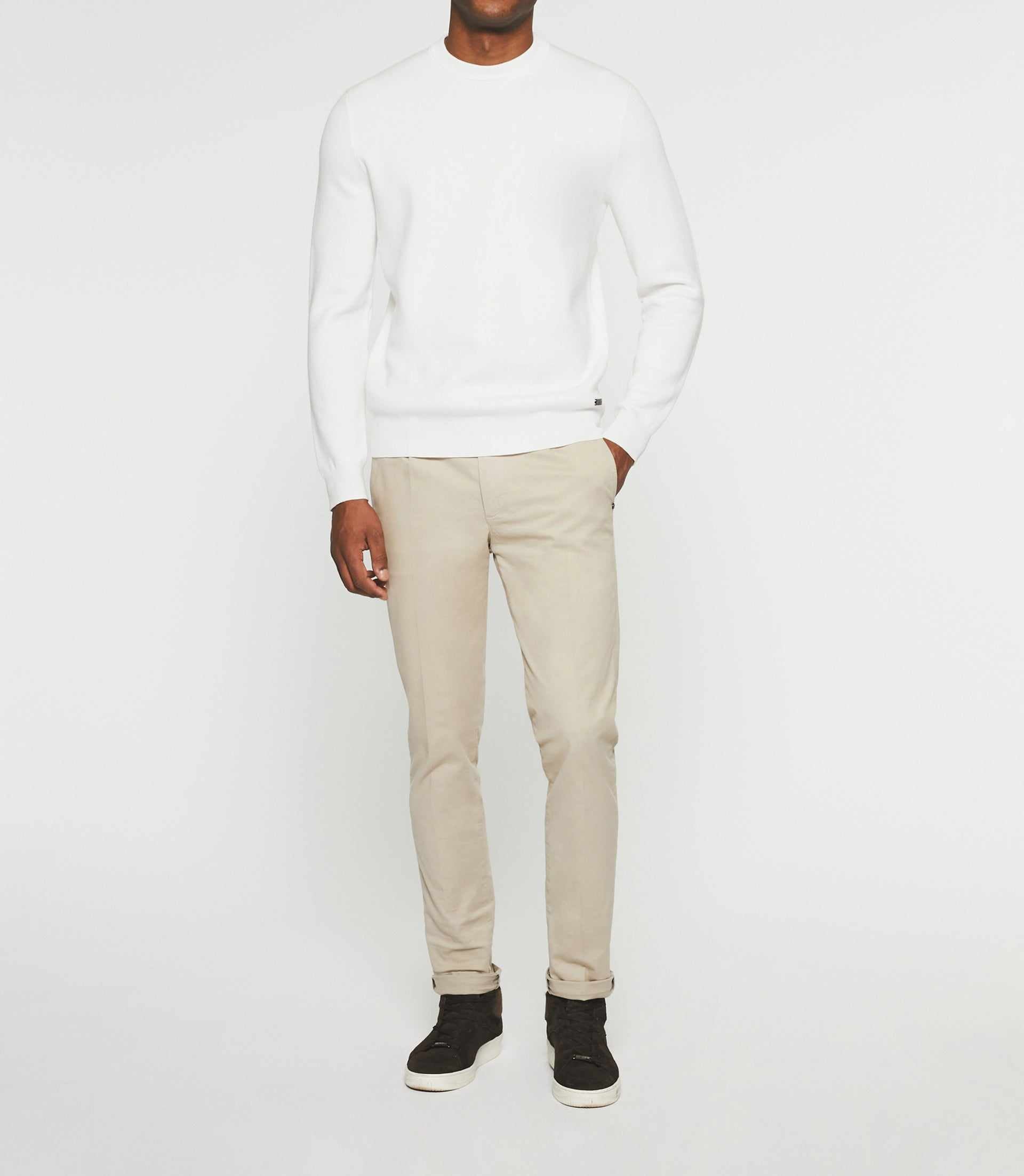 Ecru round neck sweater BRICE