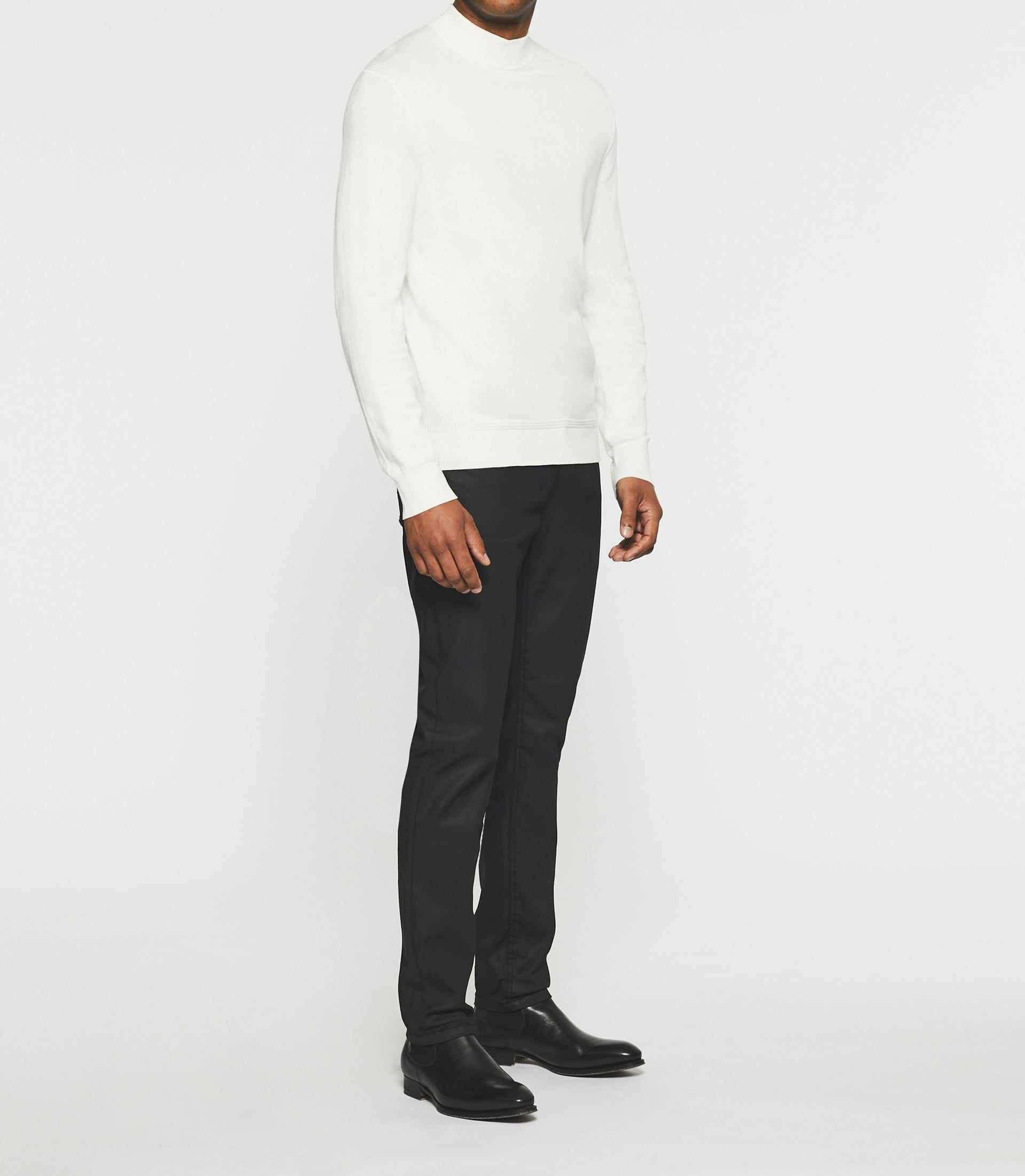 Ecru high neck sweater BYRON