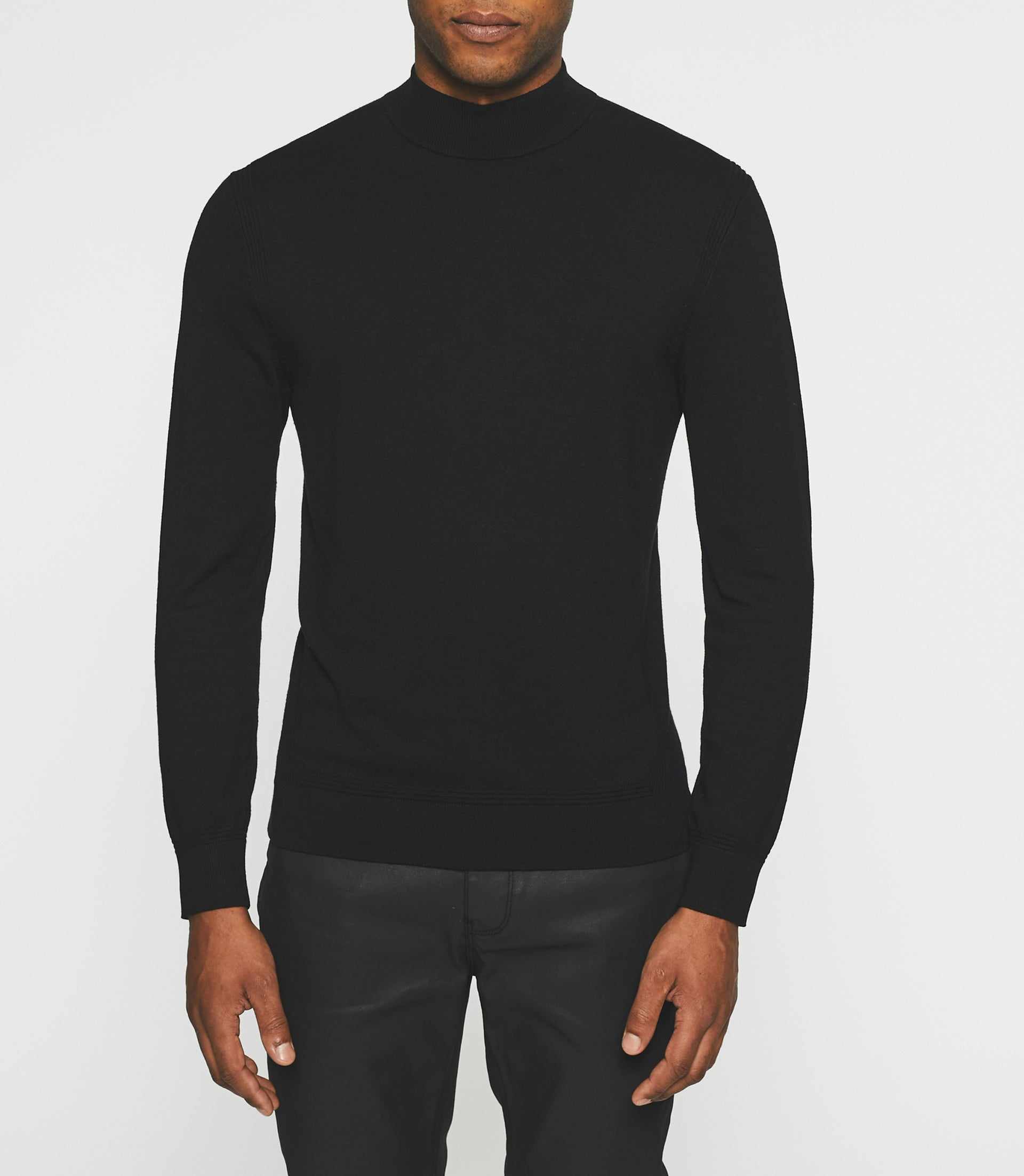 Black high neck sweater BYRON