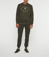 Sweatshirt with embroidered logo khaki SWBALI