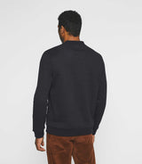 Round neck sweatshirt plain navy SWBENJI