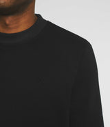 Round neck sweatshirt plain black SWBENJI