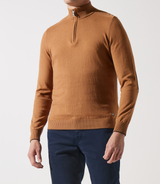 Pull col zippé camionneur camel - IZAC