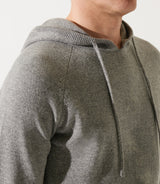 Pull à capuche gris chiné