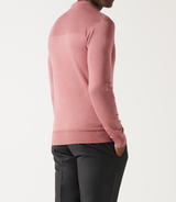 Pull col polo rose vieilli