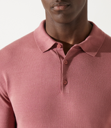 Pull col polo rose vieilli