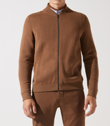 Zipped vest collar teddy camel