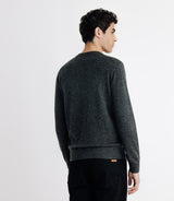 Pull col rond 100% cachemire anthracite