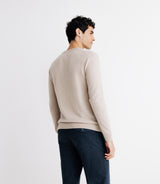 100% Beige Cashmere Round Neck -Pullover