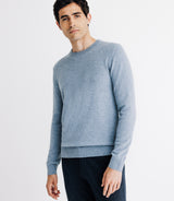 Pull col rond 100% cachemire indigo