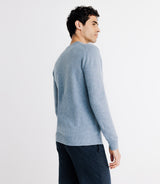 Pull col rond 100% cachemire indigo